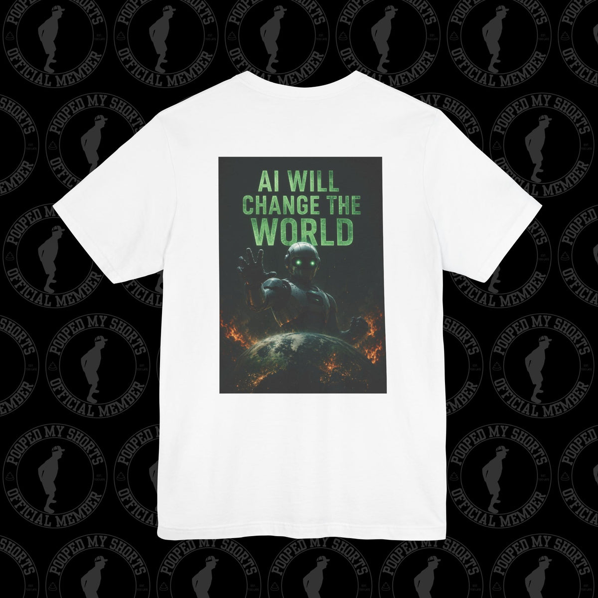 White graphic T-shirt