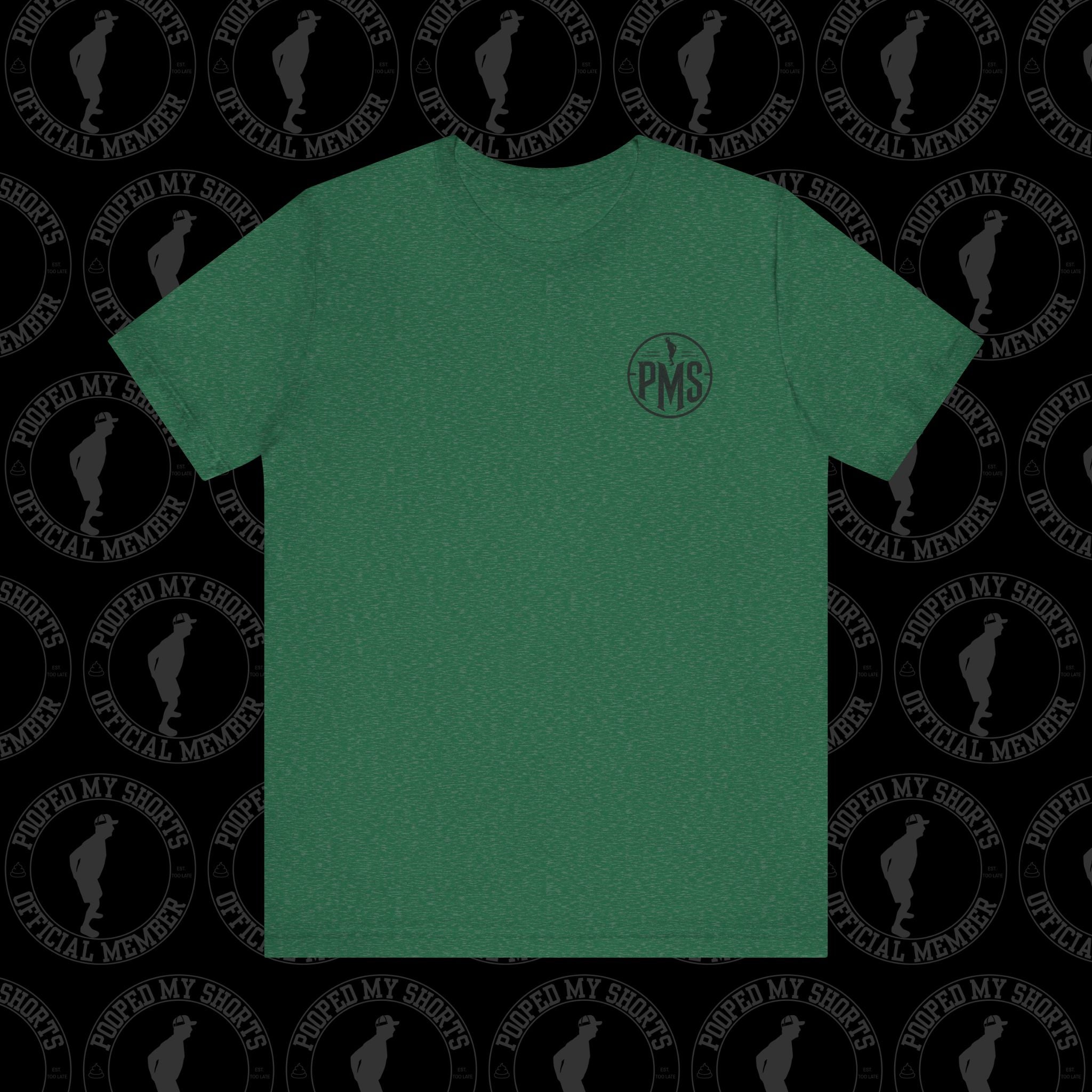Heather Grass Green graphic T-shirt