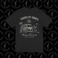 Black graphic T-shirt