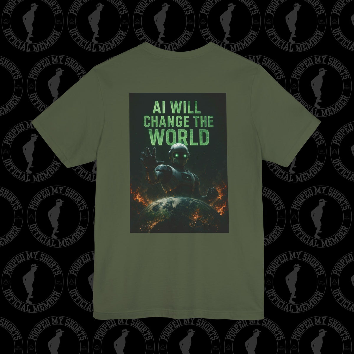 Military Green graphic T-shirt